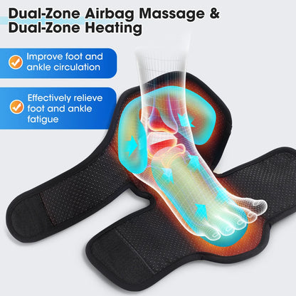 Dual-Airbag Electric Heated Foot and Ankle Massager for Pain Relief