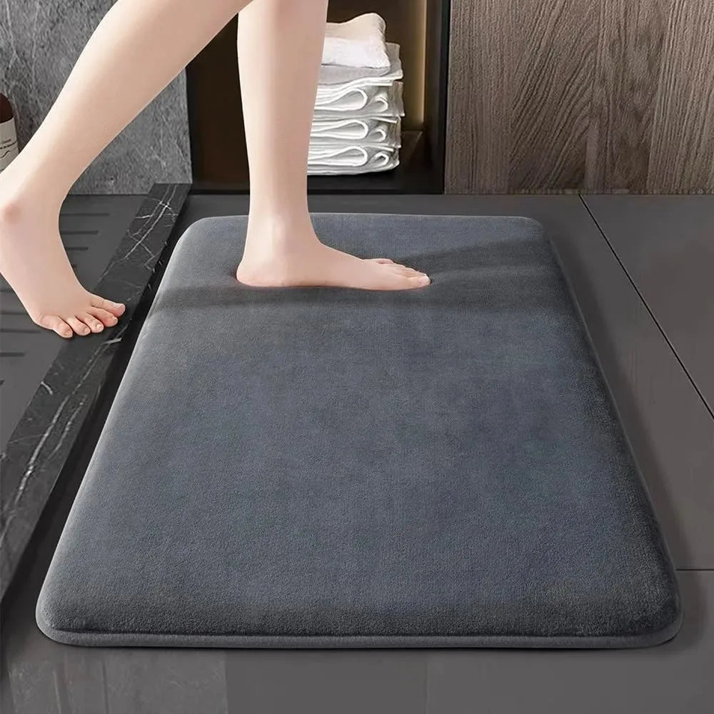 Ultra Soft Non-Slip Coral Velvet Bath Mat - Quick Dry Bathroom Rug - 13