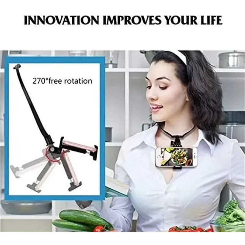 Hands-Free Neck Phone Mount for First-Person POV Video Recording