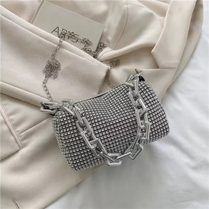 Luxury Rhinestone Bucket Bag