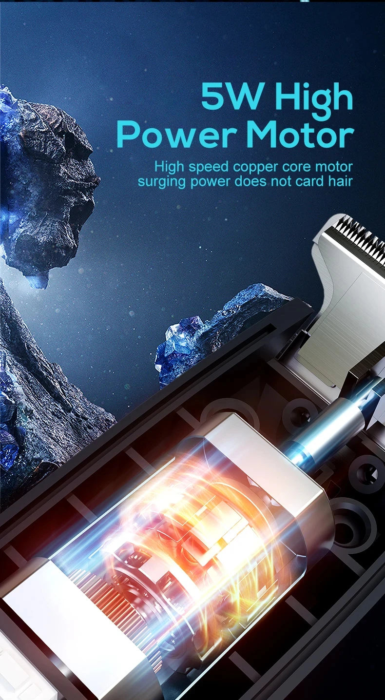 Cordless Electric Hair Clipper & Adjustable Beard Trimmer - 14