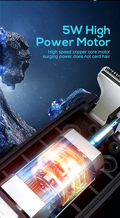 Cordless Electric Hair Clipper & Adjustable Beard Trimmer