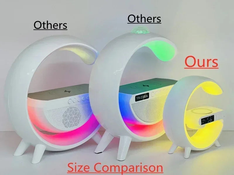 Multifunction 15W Wireless Charger, Bluetooth Speaker & RGB Alarm Clock - 9