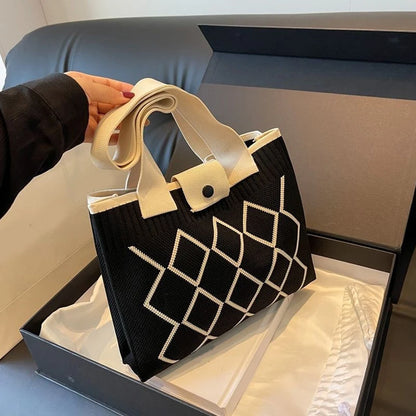 Luxury Knit Trendy Tote