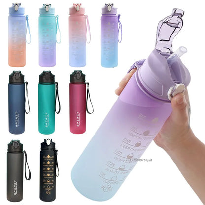 Motivational 750ml Sports Water Bottle - Leak-Proof & Portable Fitness Cup