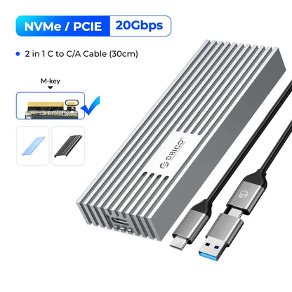 ORICO NVMe M.2 SSD Enclosure 40Gbps USB4 External Case for PCIe SSD