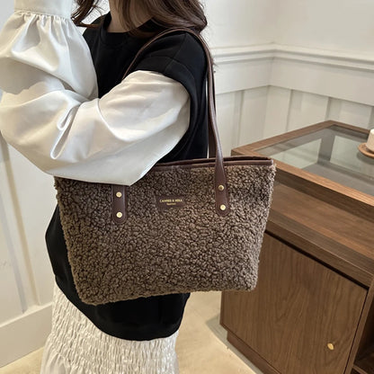 Luxury Lamb Wool Tote Bag