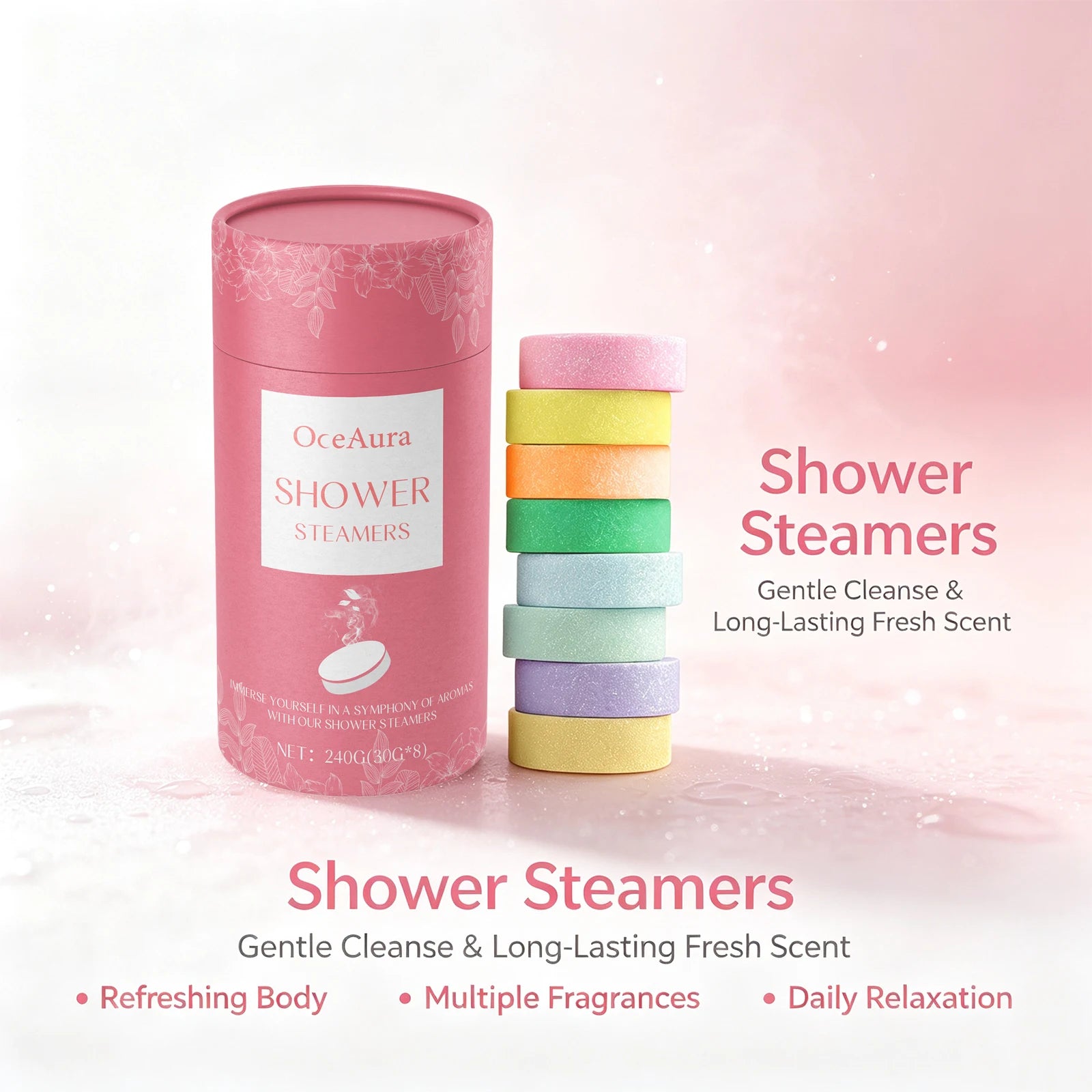 Aromatherapy Shower Steamers Set for Home Spa Relaxation and Stress Relief - 3