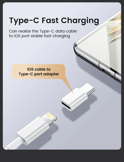 USB-C Male to Lightning Female Fast Charging Adapter Converter