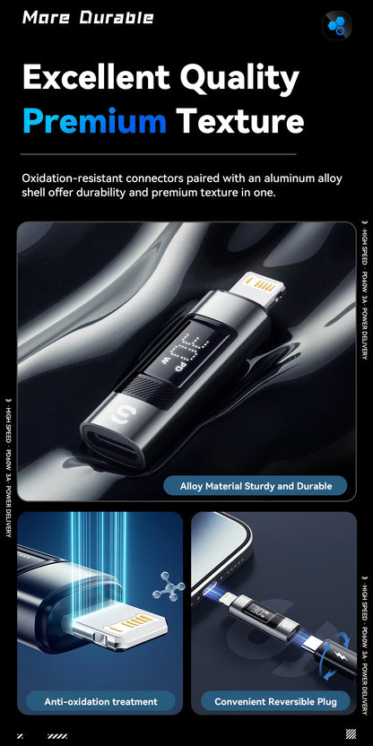 Universal Type-C to Lightning OTG Adapter 60W Fast Charging Converter