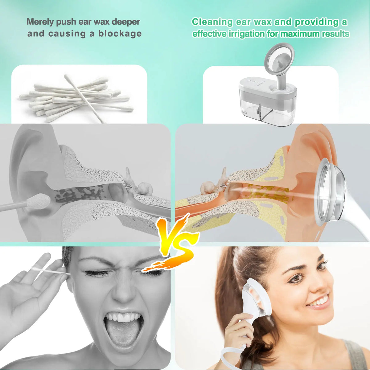 Electric Ear Wax Removal Irrigation System - Safe & Gentle Ear Cleaner
