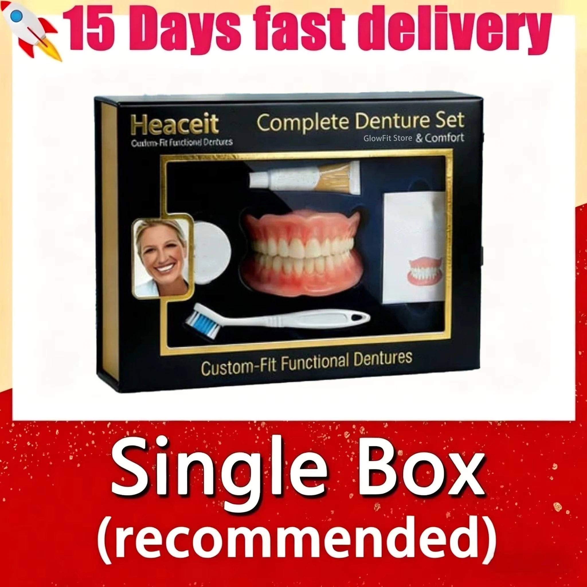 Natural Silicone Denture Set - Comfortable Fit and Realistic Look for Daily Use - 8
