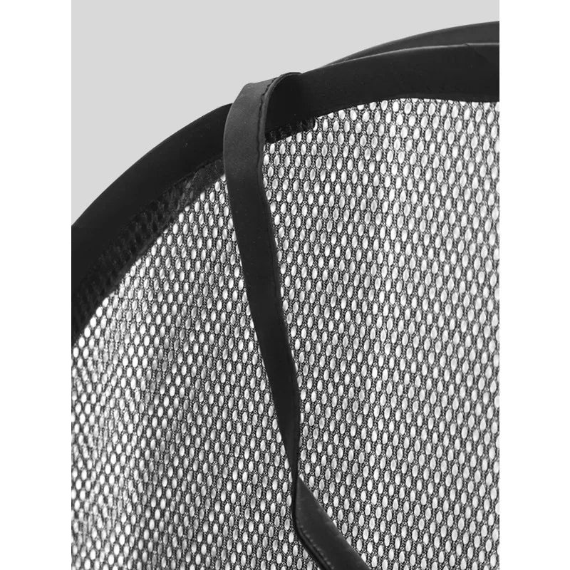 Foldable Mesh Laundry Basket - Large Pop-Up Hamper & Portable Bathroom Storage Organizer - 11