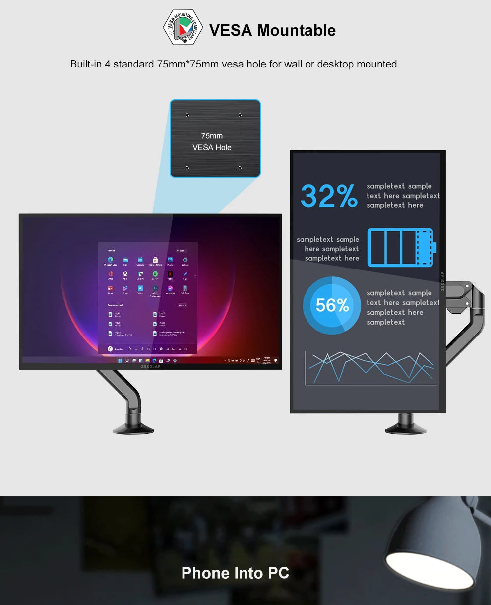 18.5" Smart Portable Touch Monitor with Google TV & Built-in Streaming