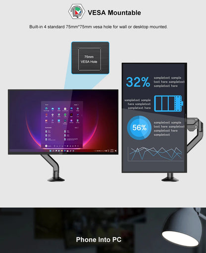 18.5" Smart Portable Touch Monitor with Google TV & Built-in Streaming