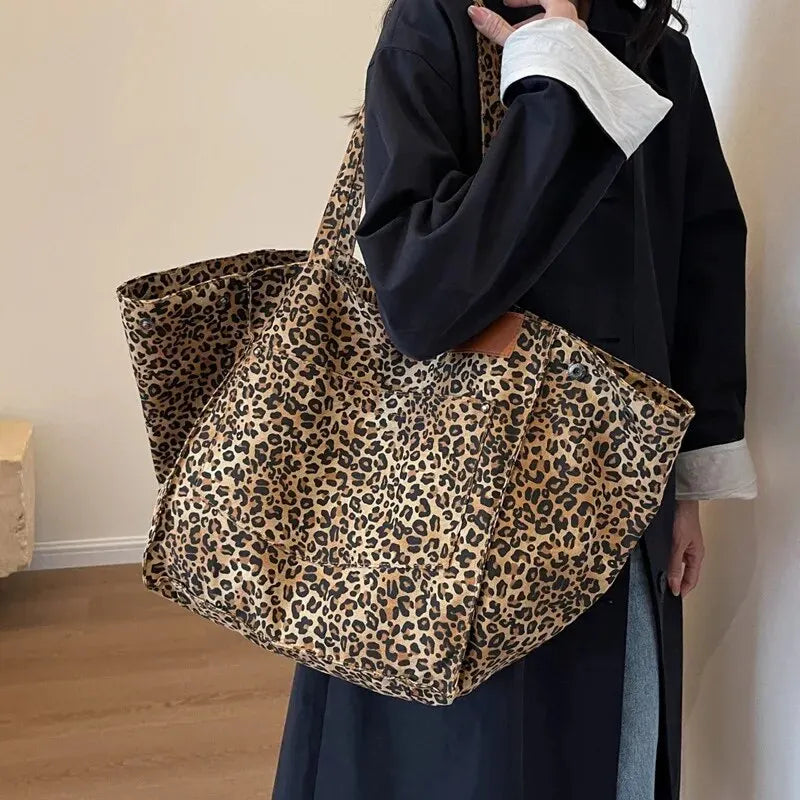 Luxury Leopard Print Tote Bag