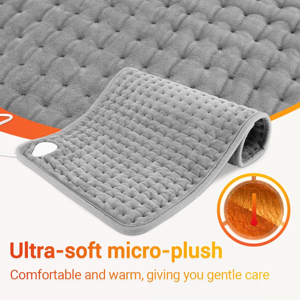 Electric Heating Pad for Back and Waist Pain Relief with Temperature Control