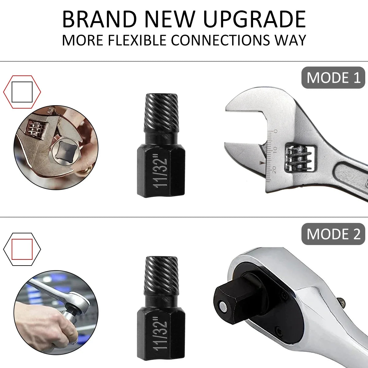 10-Piece Alloy Steel Screw Extractor Kit for Damaged Bolt & Stud Removal