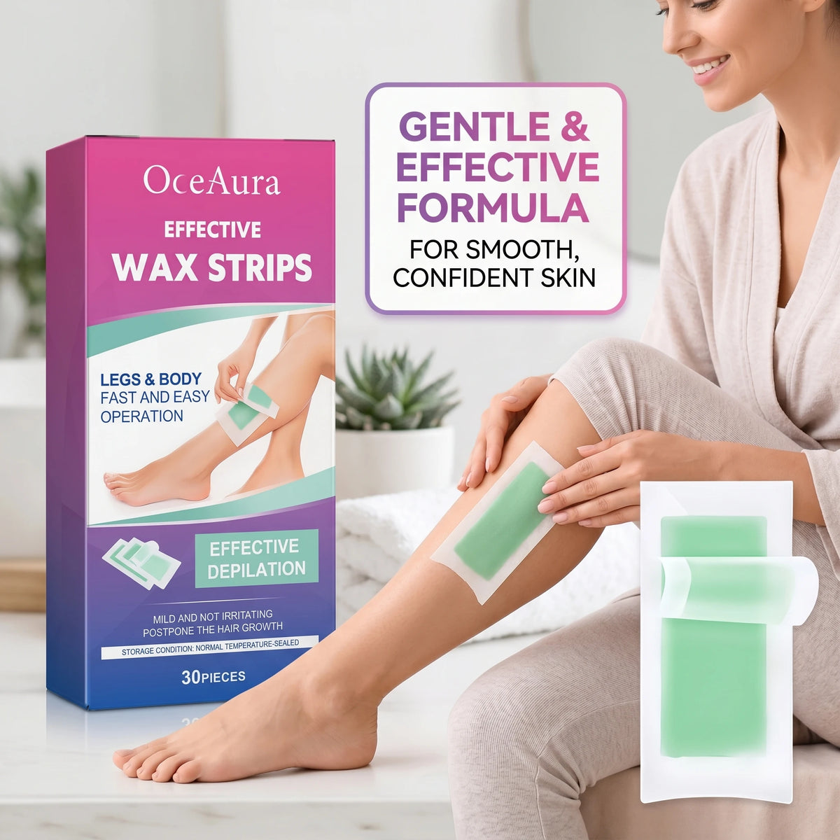 Professional Full Body Wax Strips for Smooth, Long-Lasting Hair Removal