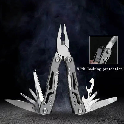12-in-1 Compact Folding Multi-Tool Pocket Knife with Pliers & Screwdrivers