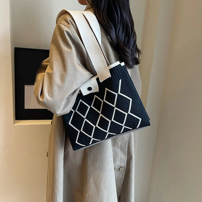 Luxury Knit Trendy Tote