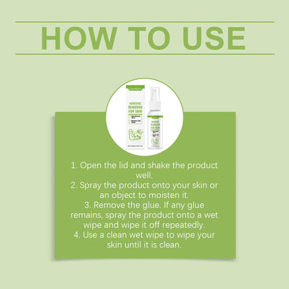 Gentle Adhesive Remover Spray for Skin - Painless Tape and Bandage Residue Cleaner