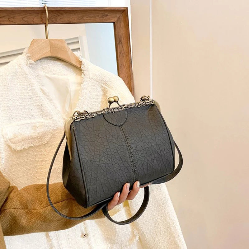 Luxury Vintage Alligator Kiss-Lock Bag