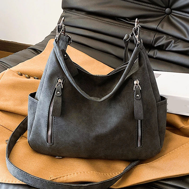 Luxury Retro Matte Shoulder Bag