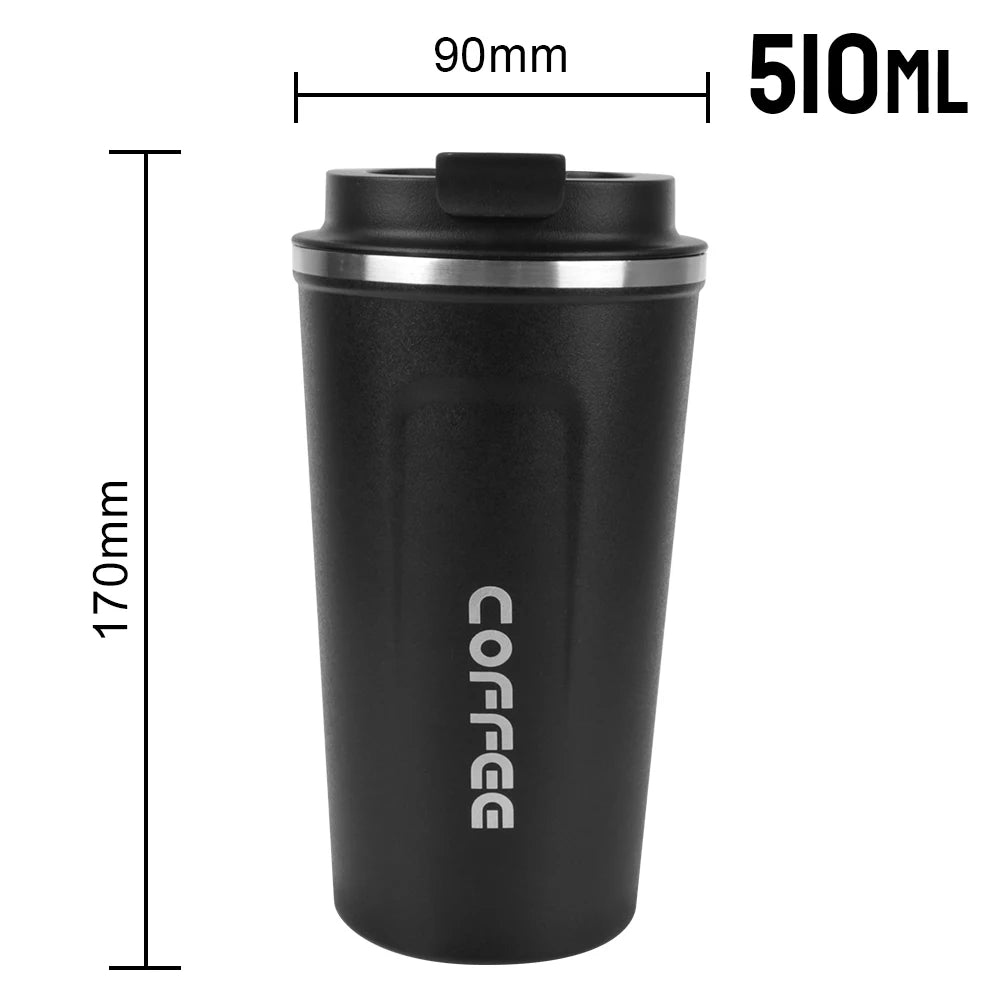 Insulated Stainless Steel Travel Mug - Leak-Proof Coffee Cup 380/510ml