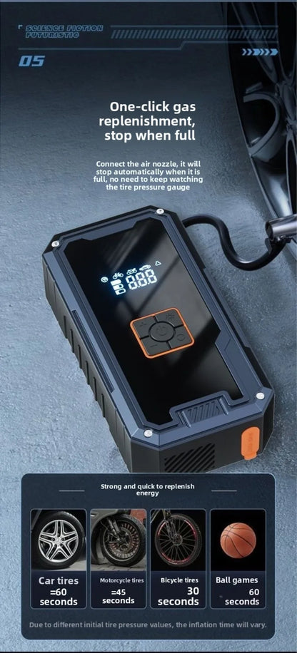3000A Car Jump Starter with 150PSI Air Compressor & 99800mAh Power Bank