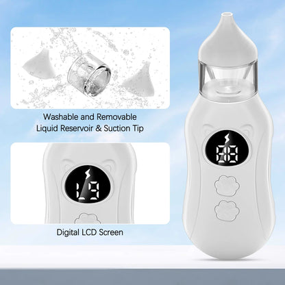 Electric Baby Nasal Aspirator with Soothing Music & Adjustable Suction