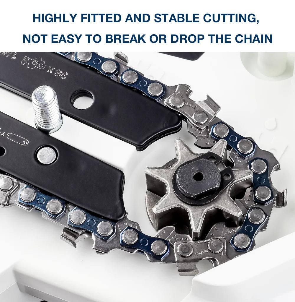4 & 6-Inch Replacement Chains and Guide Bar Set for Mini Cordless Chainsaws