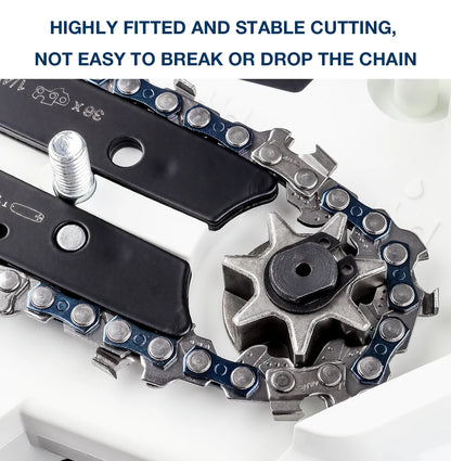 4 & 6-Inch Replacement Chains and Guide Bar Set for Mini Cordless Chainsaws