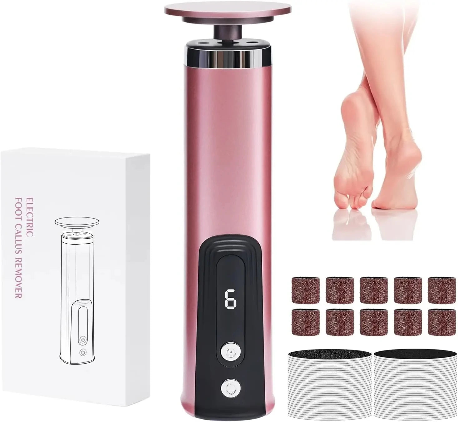 2-in-1 Electric Foot Callus Remover & Rechargeable Nail File - 4