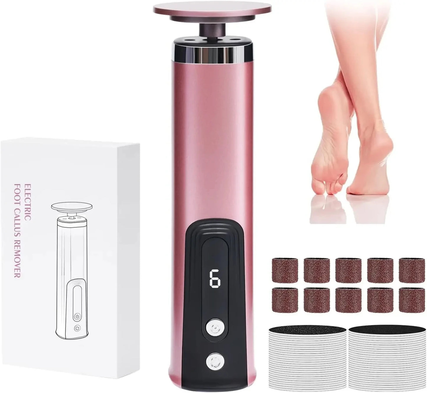 2-in-1 Electric Foot Callus Remover & Rechargeable Nail File