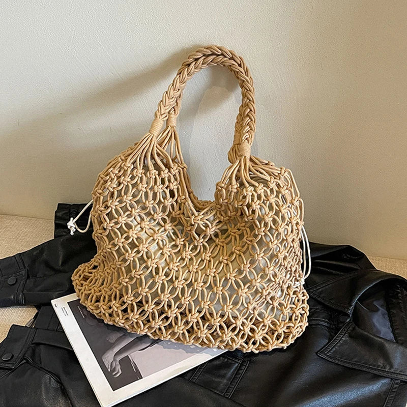 Luxury Boho Knitted Beach Tote