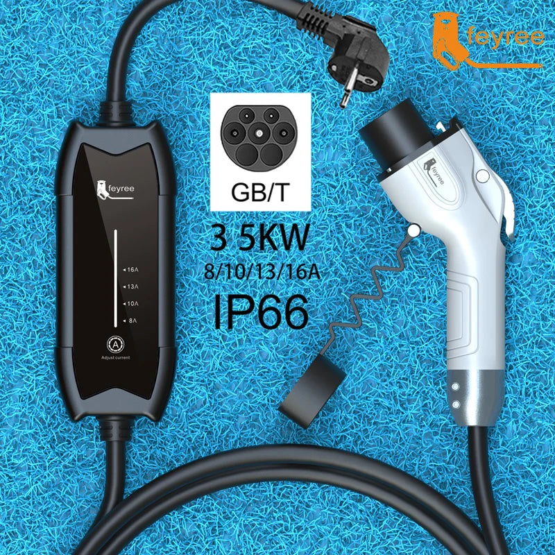 Portable EV Charger 3.5KW Level 2 Electric Vehicle Charging Cable 16A - 3