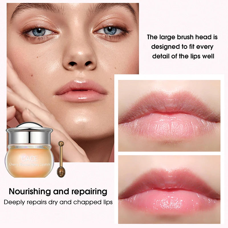 Cherry Blossom Honey Lip Balm - Deep Hydration & Plumping Gloss - 3