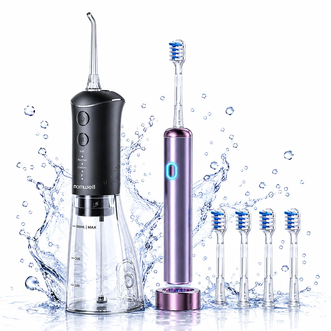 Portable Sonic Electric Toothbrush & Water Flosser Oral Care Set - 1