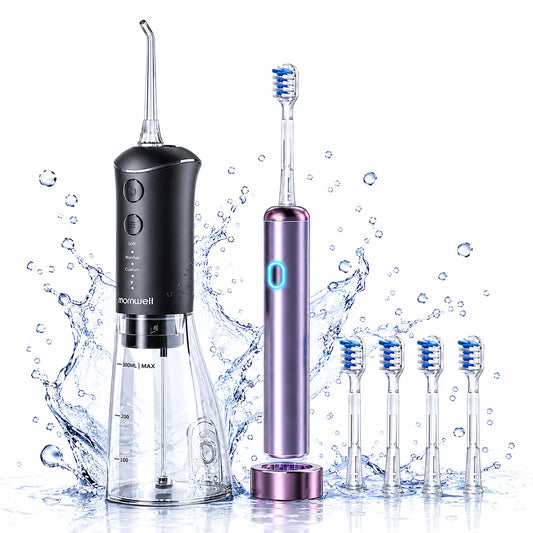 Portable Sonic Electric Toothbrush & Water Flosser Oral Care Set