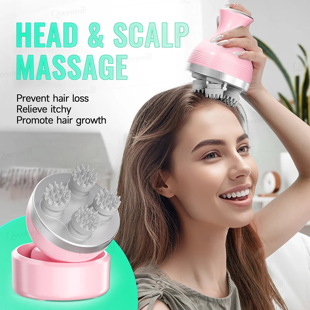 Professional Cordless Water Flosser & Scalp Massager Combo for Oral & Body Care - 29