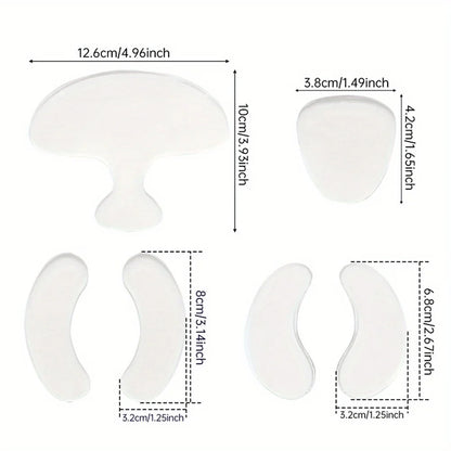 Reusable Silicone Anti-Wrinkle Face Patches - Forehead & Eye Smoothing Set
