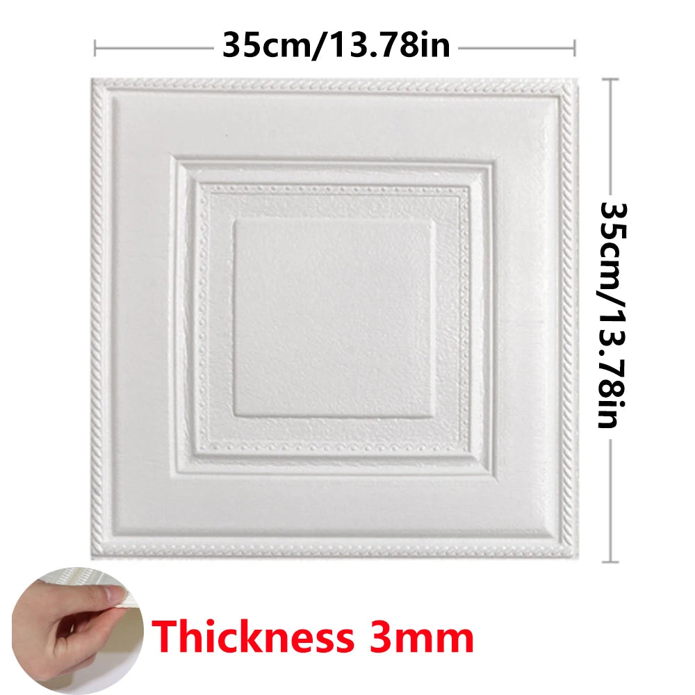 3D Peel & Stick Waterproof Foam Wall Panels - 17