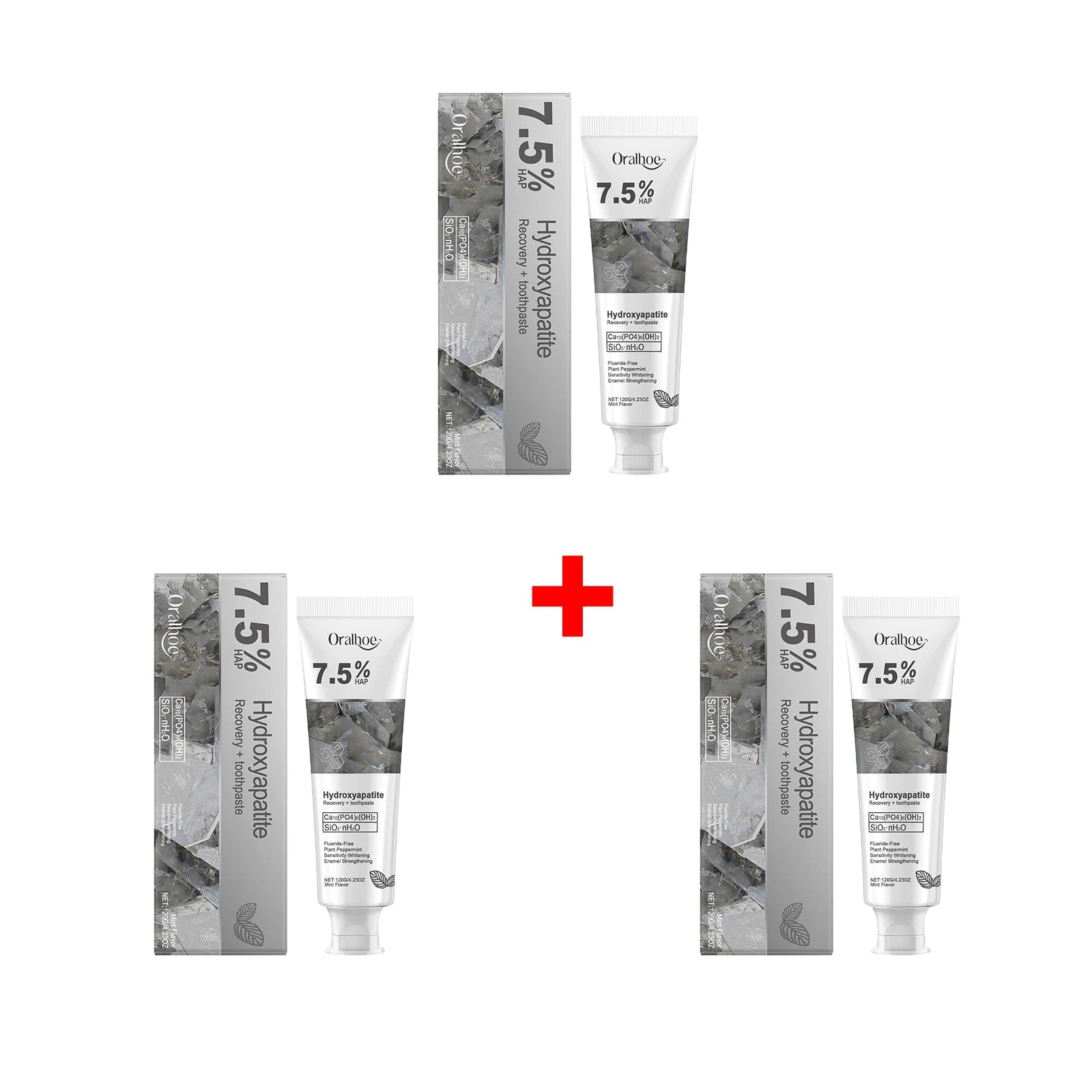 7.5% Hydroxyapatite Enamel Repair & Whitening Toothpaste - Sensitive Teeth Care - 19
