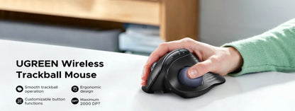 Vertical Ergonomic Wireless Mouse 4000 DPI Optical 2.4G Silent Click