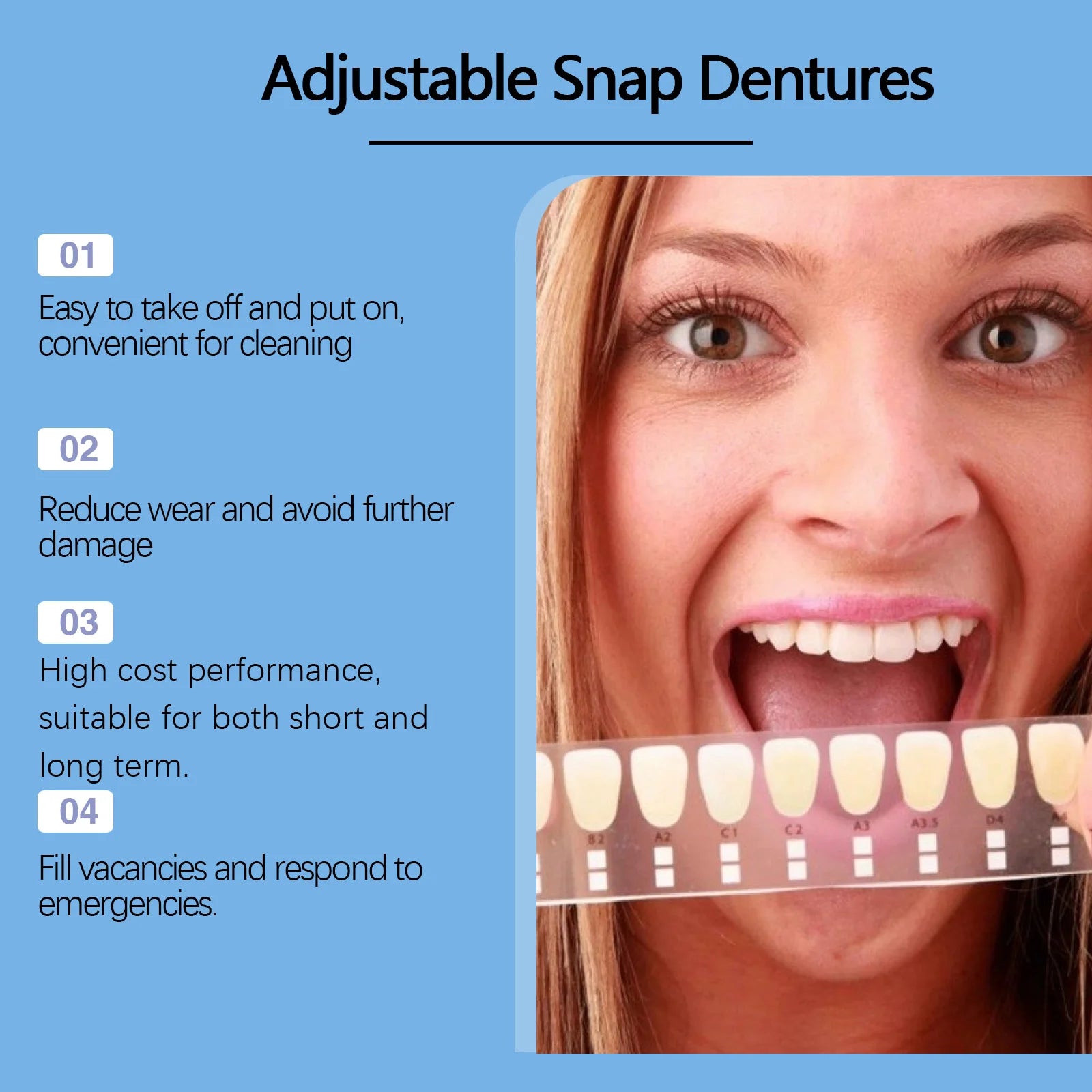 Snap-On Adjustable Smile Veneers for Instant Teeth Coverage and Whitening - 15