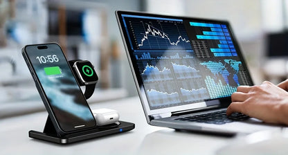 3-in-1 Foldable Wireless Charging Station for iPhone, iWatch & AirPods