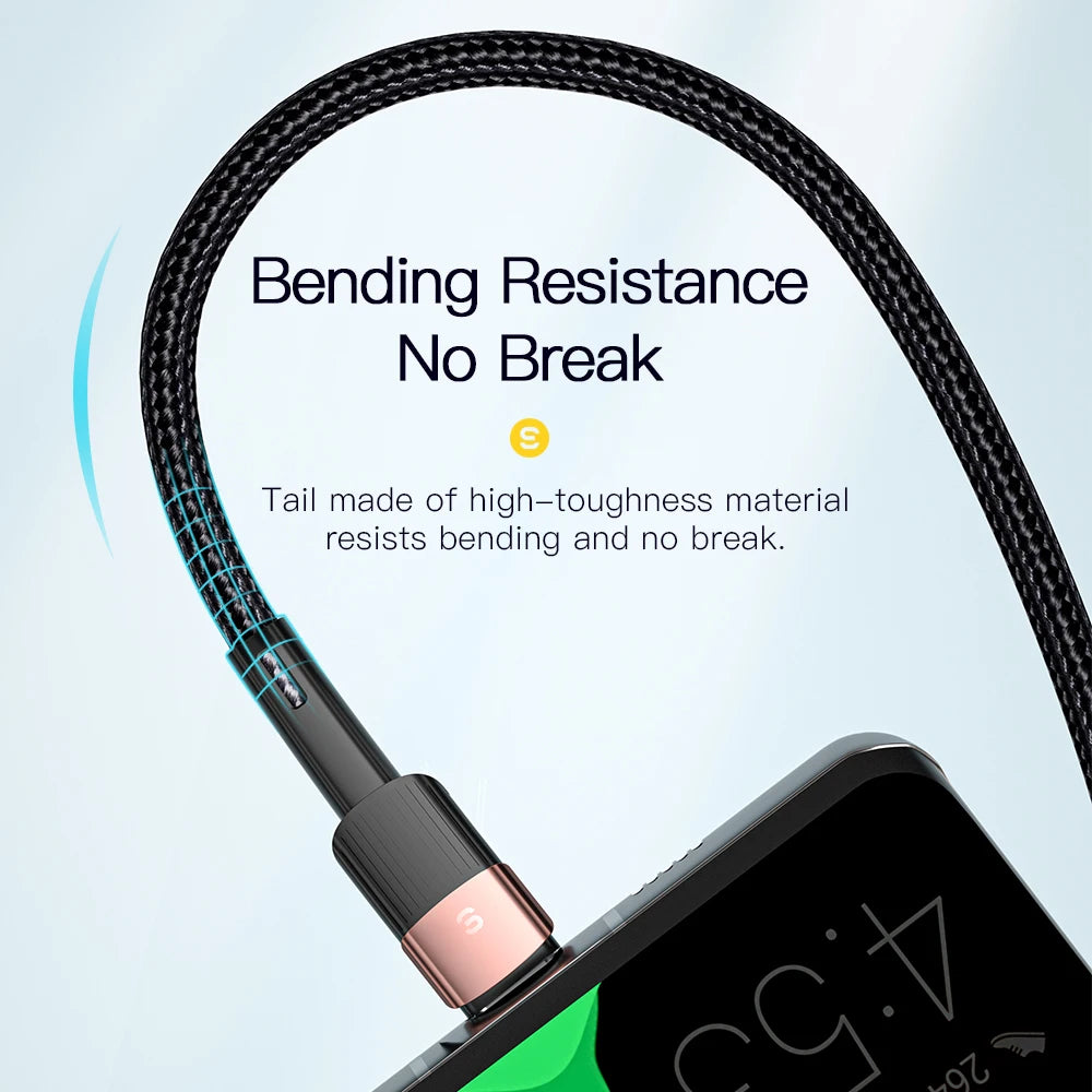 Essager 100W Fast Charging USB-C Cable - High-Speed Data Sync & Power - 5