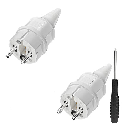 IP44 Waterproof Schuko Plug - Heavy Duty 16A 250V Rewireable EU Power Connector