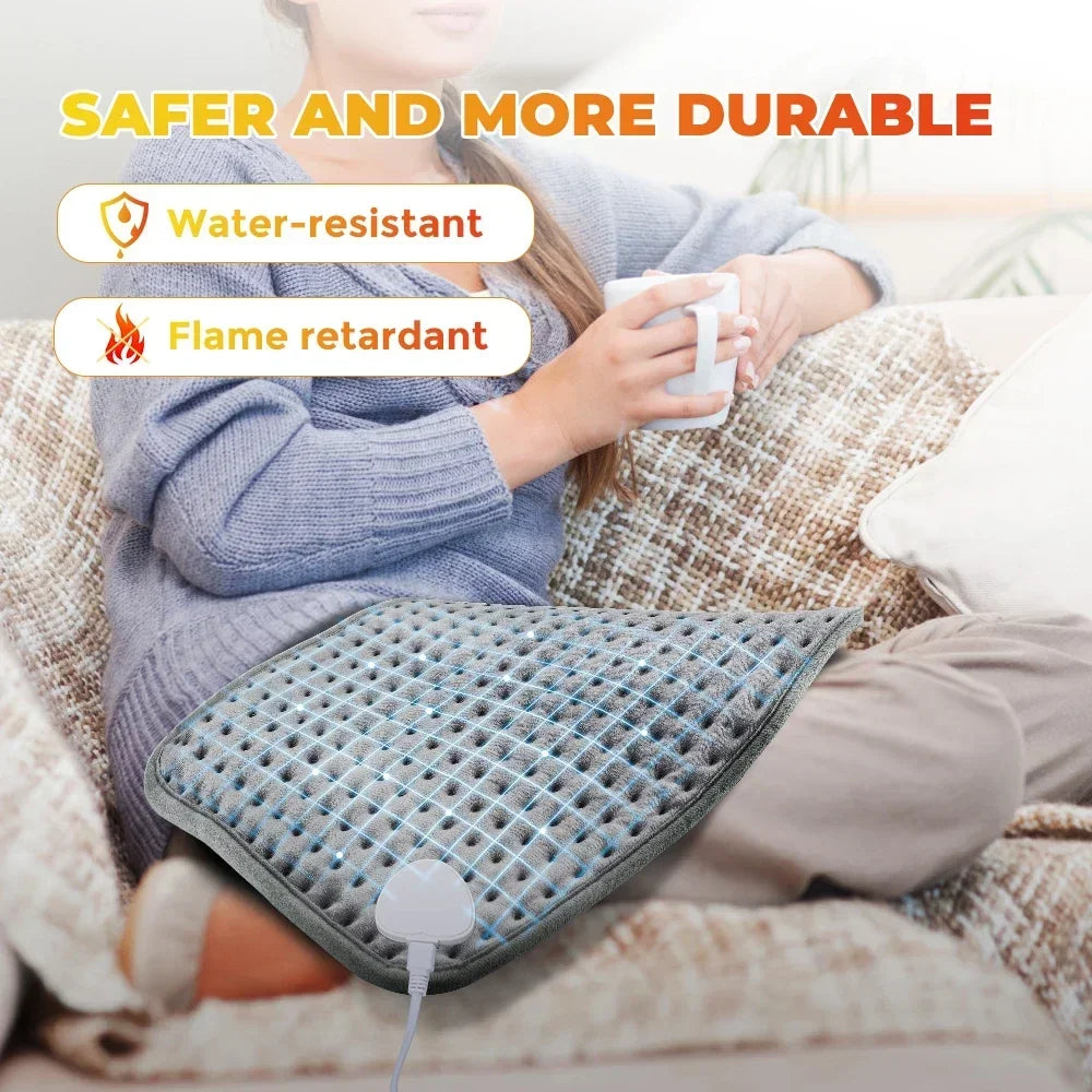 Electric Heating Pad for Back Neck & Shoulder Pain Relief with 9 Heat Settings - 4